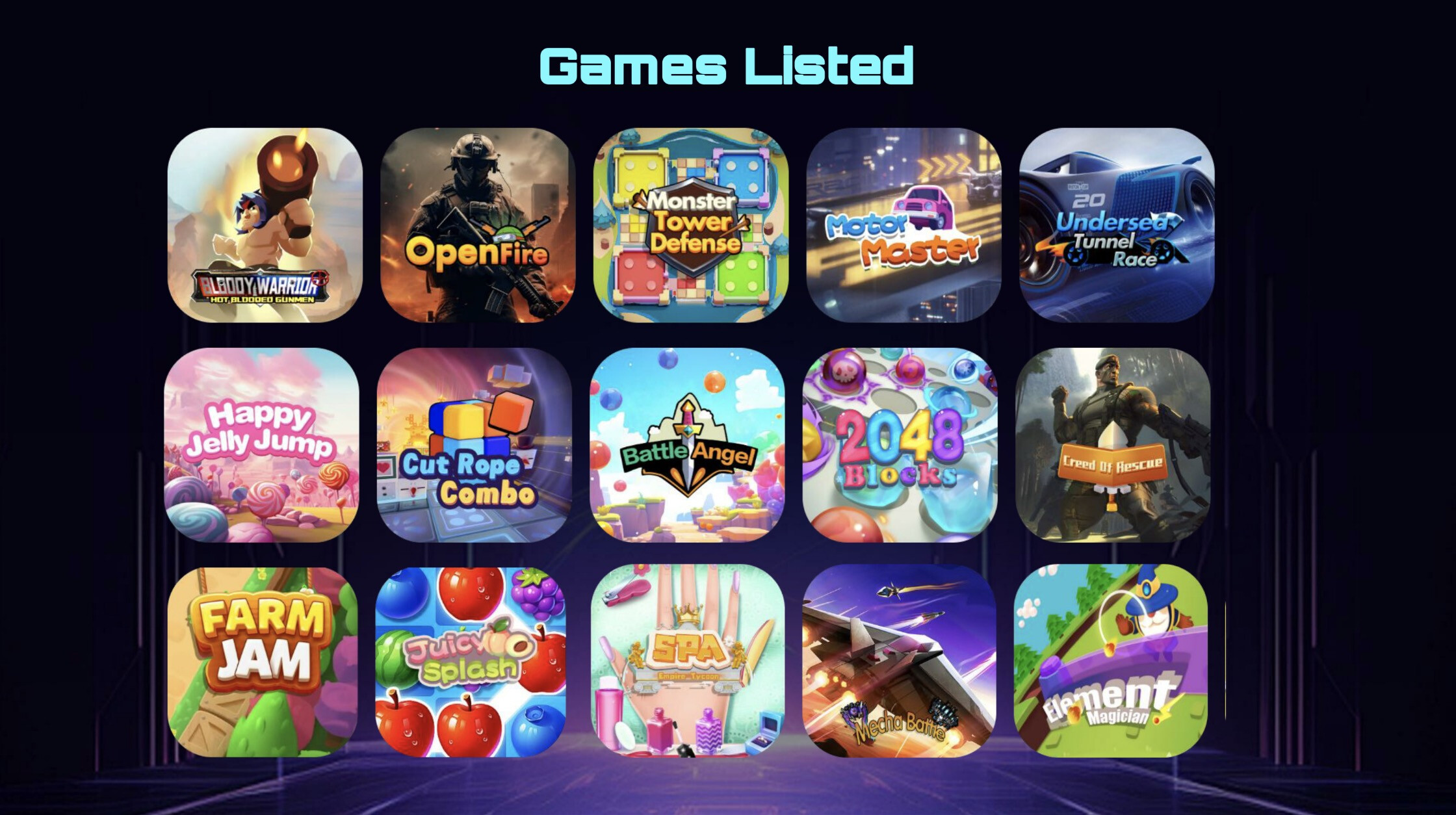 Listed games